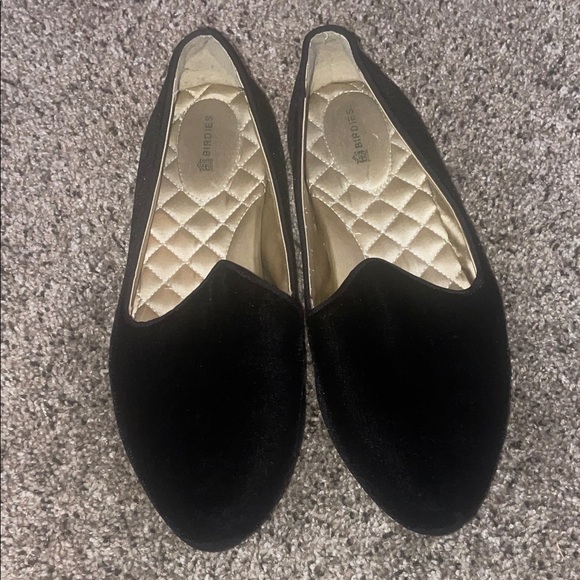 Birdies Shoes - Birdies Women's Black Velvet Loafers